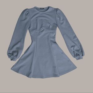 Blue Gray Mini Dress